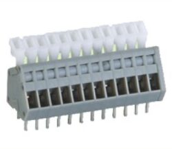 PCB Terminal Block:  SM C09 3248 02 SC1 - Schmid-M: SM C09 3248 02 SC1 PCB Terminal Block Spring Wire-To-Board Terminal Block, 2.54 mm, 2 Ways, 28 AWG, 20 AWG, 0.5 mm2, Push In